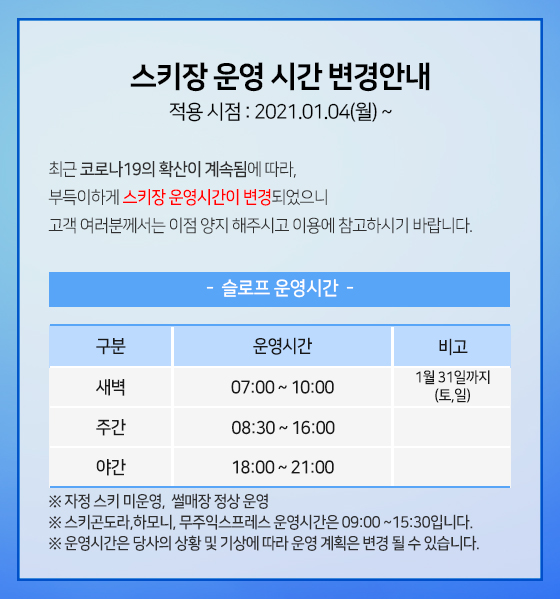 영업시간의 변경